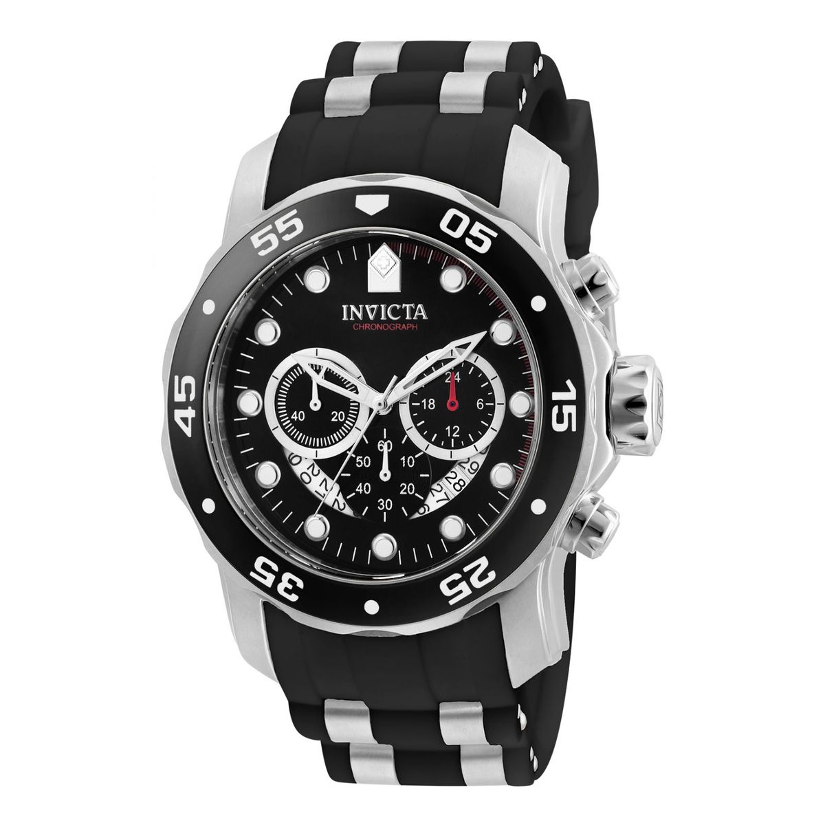 INVICTA - Reloj Invicta Hombre Pro Diver 6977 Acero Inoxidable Plateado, negro