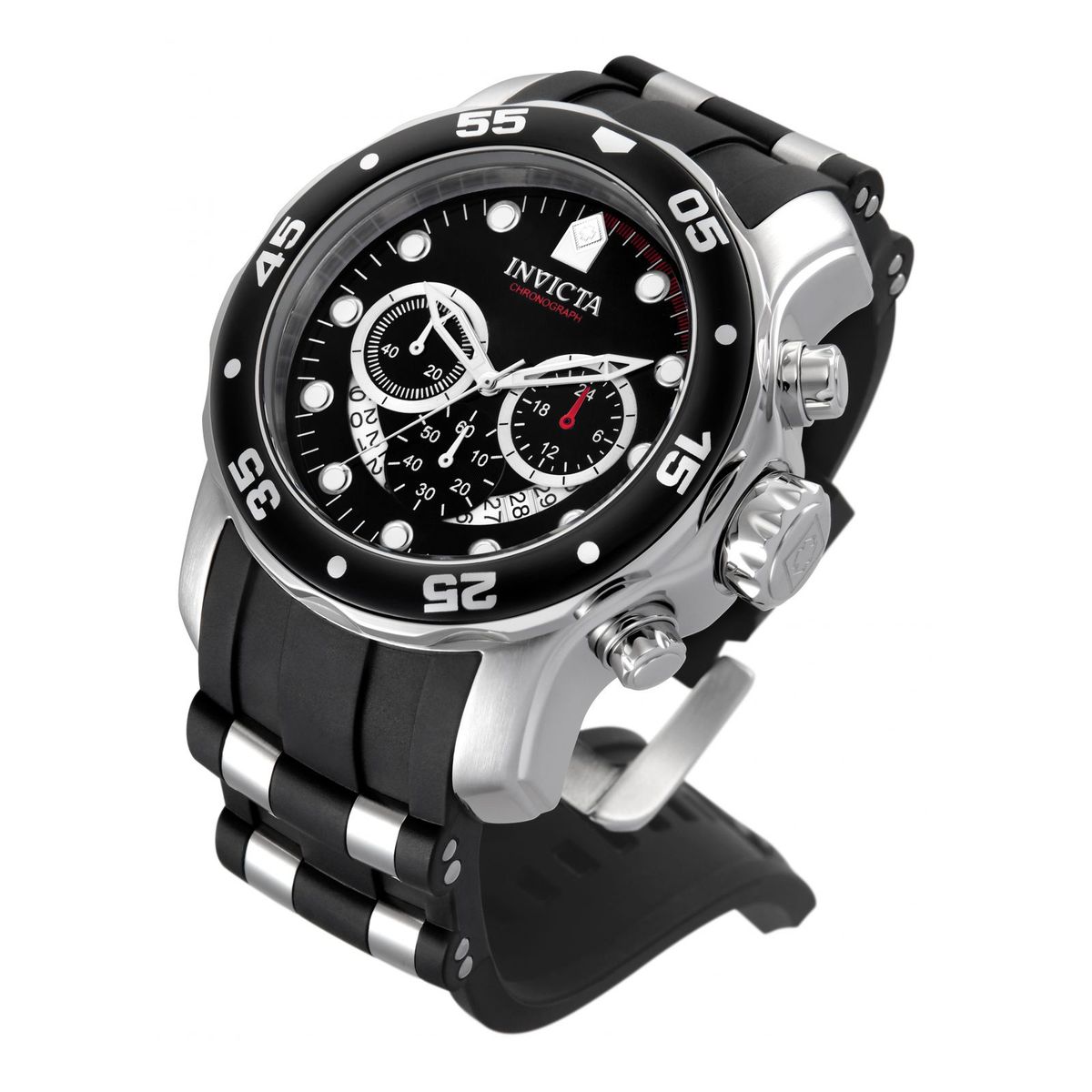 INVICTA - Reloj Invicta Hombre Pro Diver 6977 Acero Inoxidable Plateado, negro