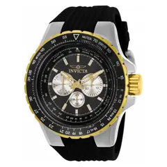 INVICTA - Reloj Unisex Aviator 33029 Silicona Negro