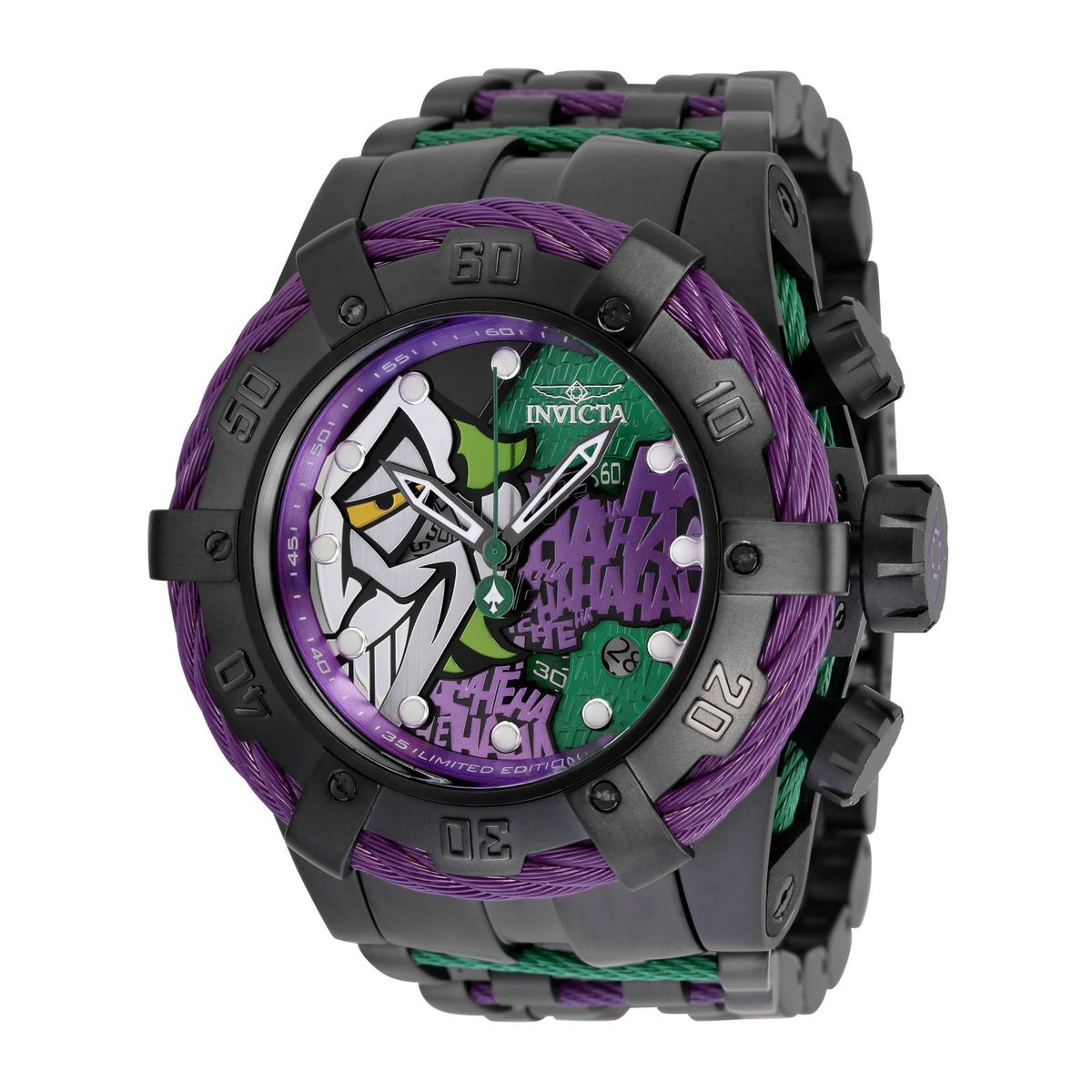 INVICTA - Reloj Invicta Hombre DC Comics Joker 35321 Acero inoxidable Negro