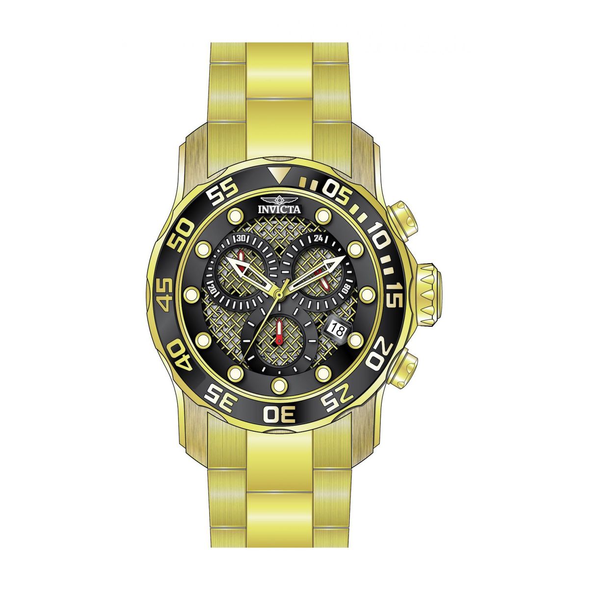 INVICTA - Reloj Invicta Hombre Pro Diver 19837 Acero Inoxidable Dorado
