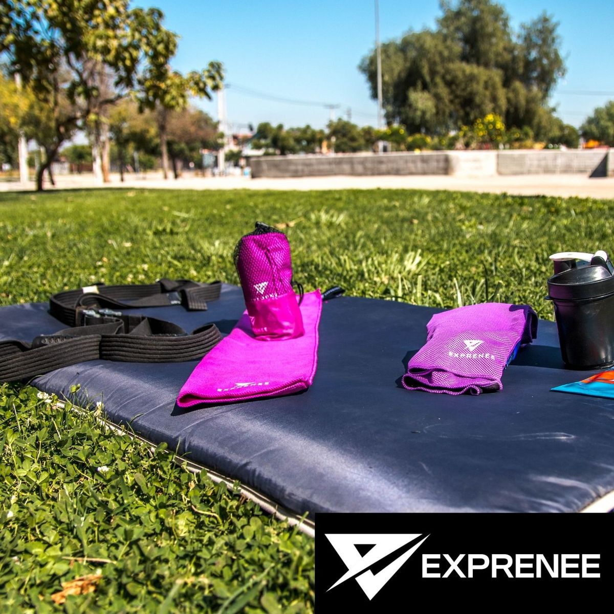 EXPRENEE - Set 3 Toallas Microfibra Trekking Natación Exprenee Indigo