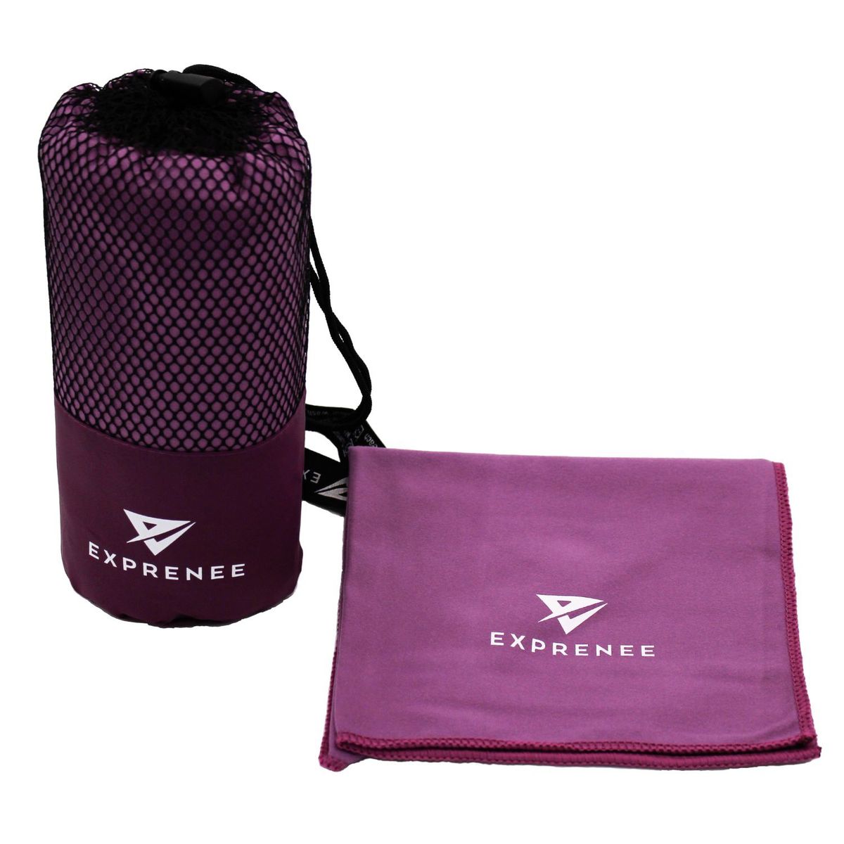 EXPRENEE - Set 3 Toallas Microfibra Trekking Natación Exprenee Purpura