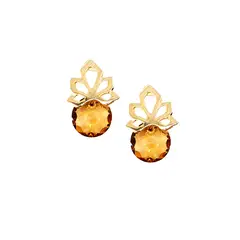 JOYAS MONTERO - Aros Bali Gold Cristales Genuinos Golden Shadow