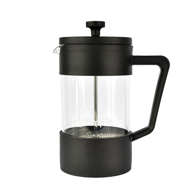 SIMPLIT - Cafetera Prensa Francesa Negra 600 ml Simplit