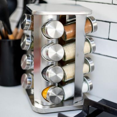 Imagen 2 del producto Especiero Condimentos Giratorio Metálico 16 Frascos