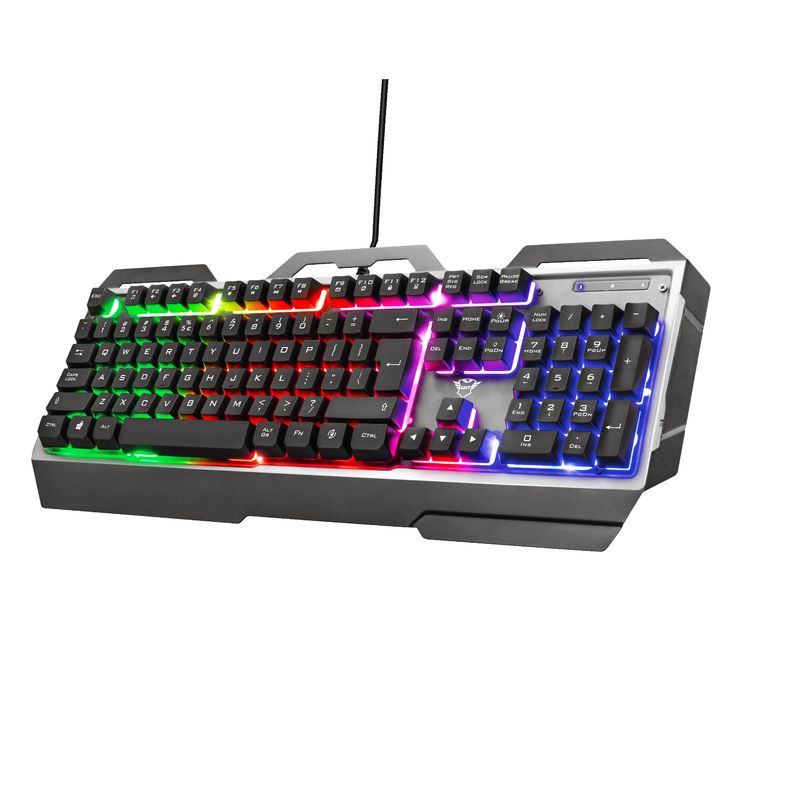 TRUST - Teclado Gamer Trust Torac Gxt 856 RGB Multiplataformas Anti-Ghosting - Negro