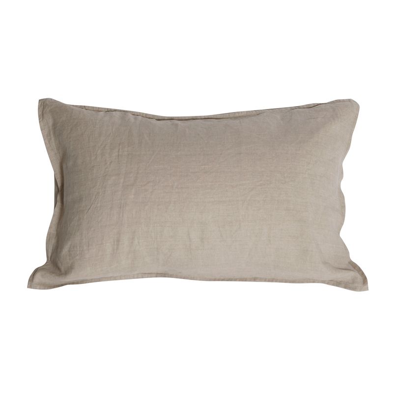 NATURALINO - Funda de Almohada Lino 50x70 cms Beige - Naturalino