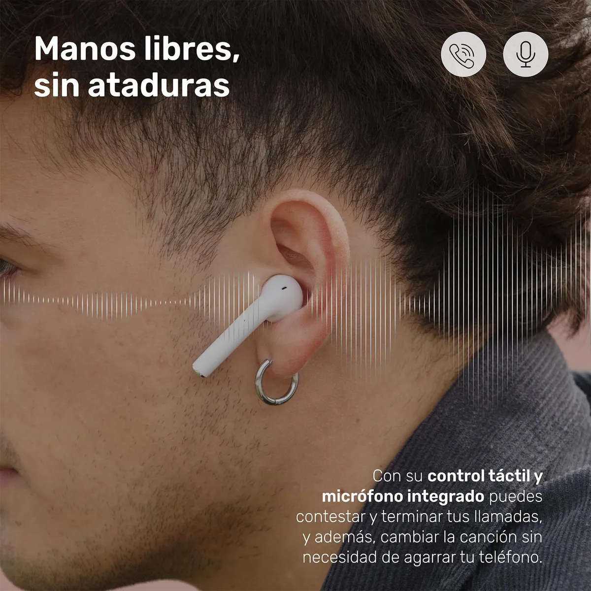 LHOTSE - Audífonos Lhotse Bluetooth Inalámbrico Rm12 Blanco