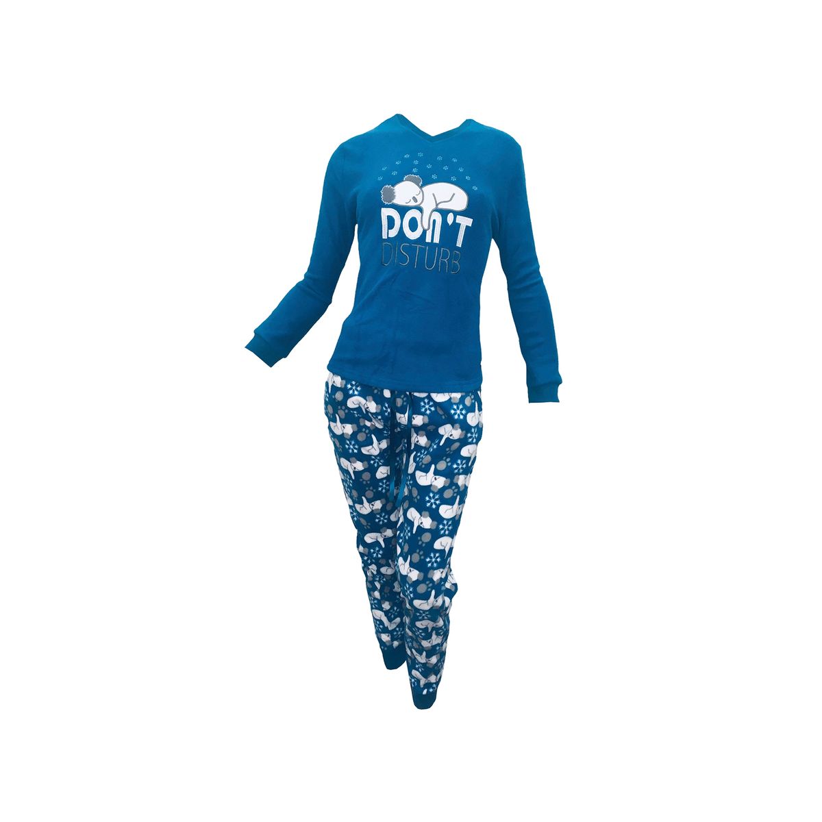 MON AMOUR - Pijama Polar Largo Mujer Don´t Disturb Mon Amour