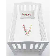 TUYO PRINT - Cubreplumón Pack and Play Letras Vintage V -