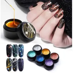 UNIVERSAL - PACK DE 6 ESMALTE GEL DE ARAÑA PARA UÑAS 8 ML