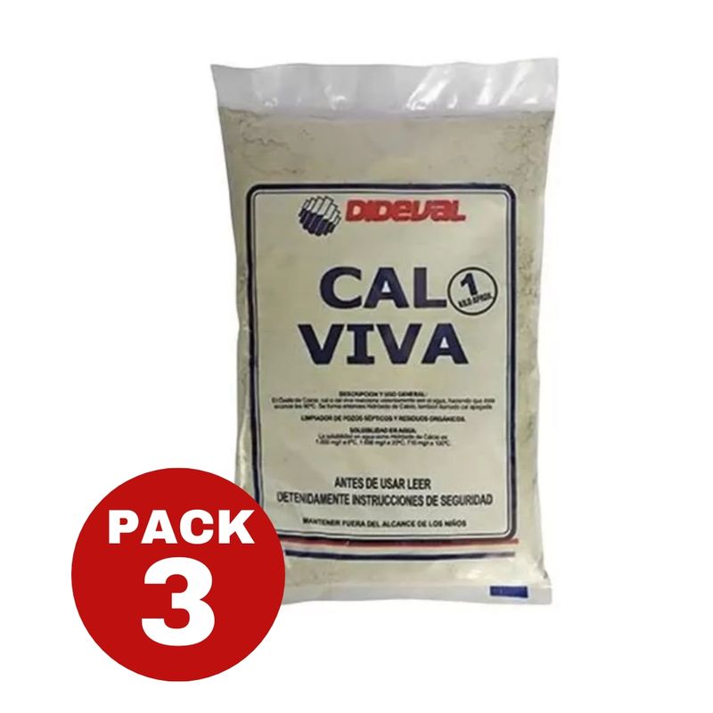GENERICO - Cal Viva Dideval1kg Pack 3 Unidades