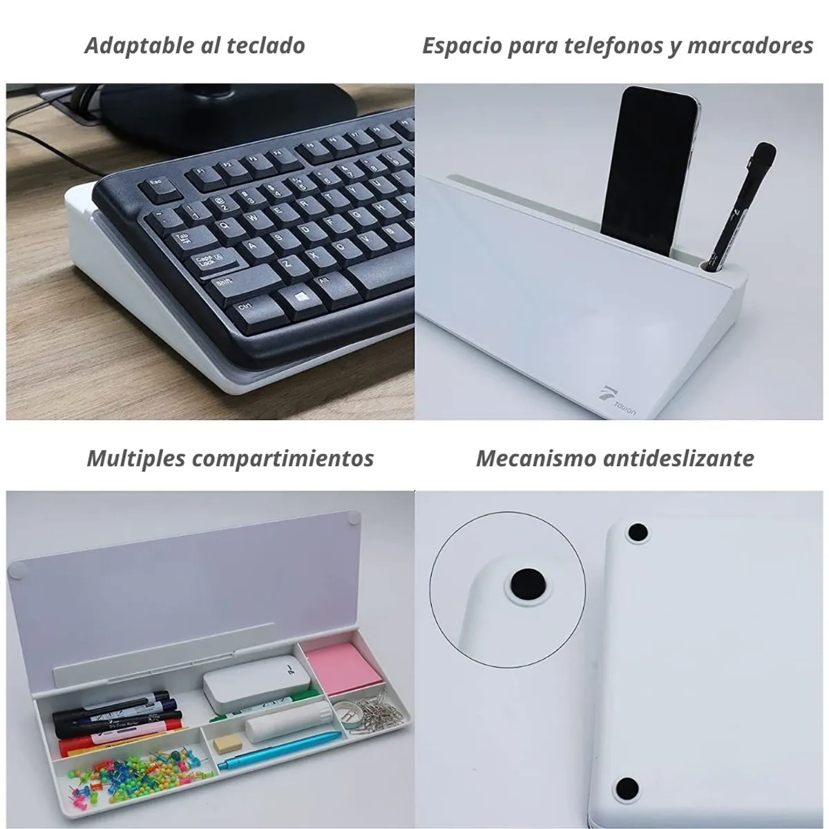 GENERICO - Organizador De Escritorio Con Pizarra Blanca Borrable