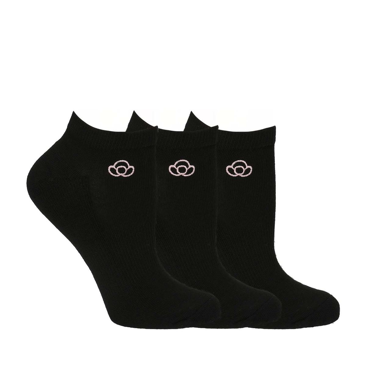 BSOUL - Pack 3 Calcetines Mujer Low Cut Maca Negro BSOUL