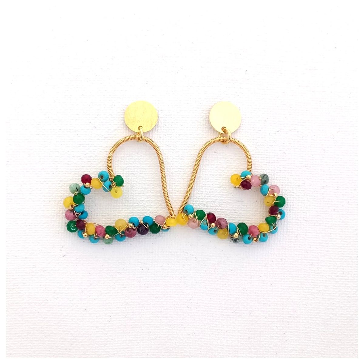 LILY JOYAS - Aros Corazones Duo Mix