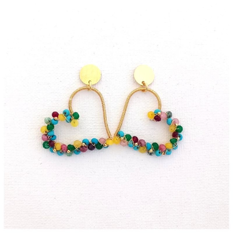 LILY JOYAS - Aros Corazones Duo Mix