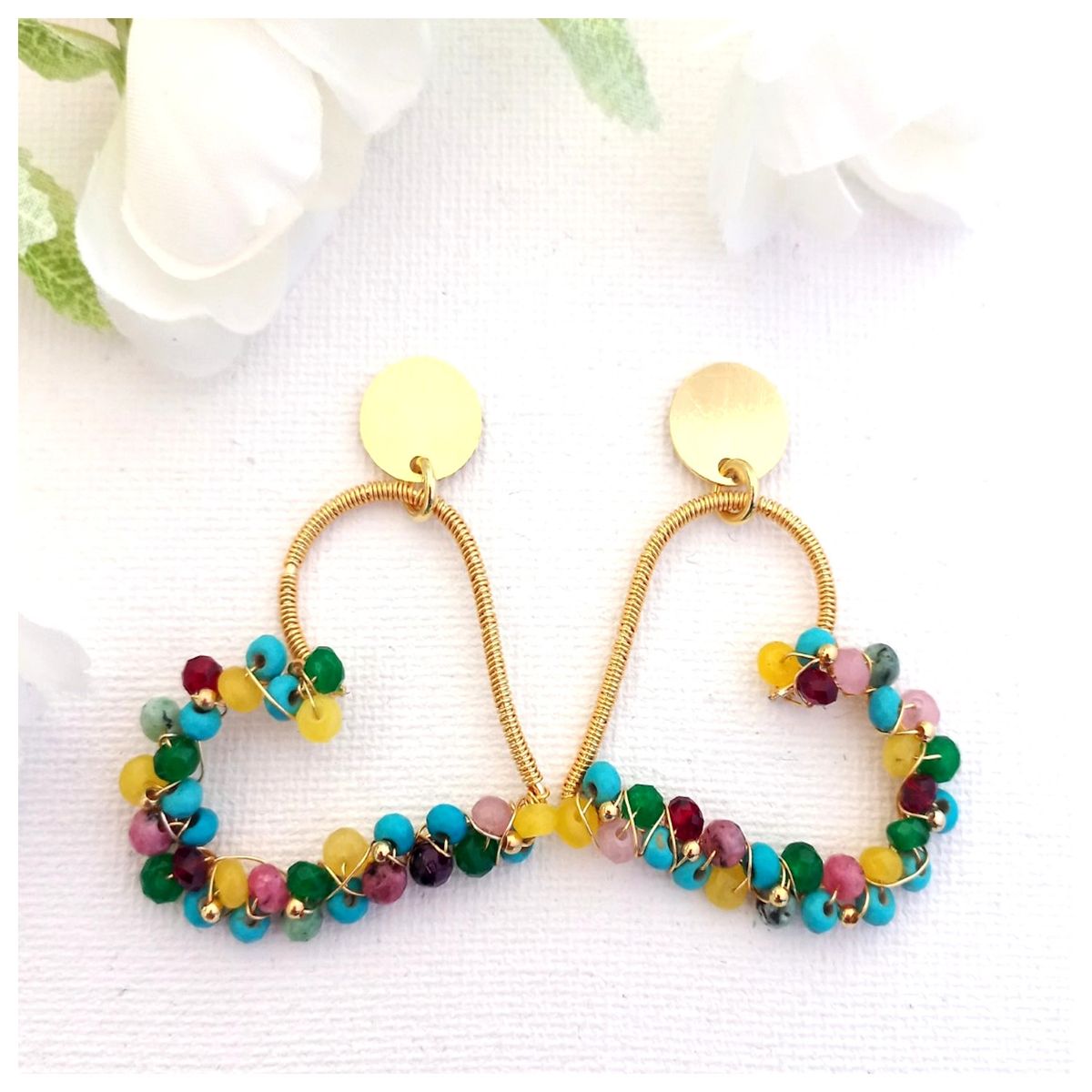 LILY JOYAS - Aros Corazones Duo Mix