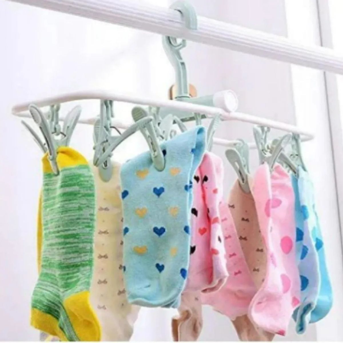 GENERICO - Colgador Tendedero Ropa Con Pinzas Plastica 36 cm 12 ganchos