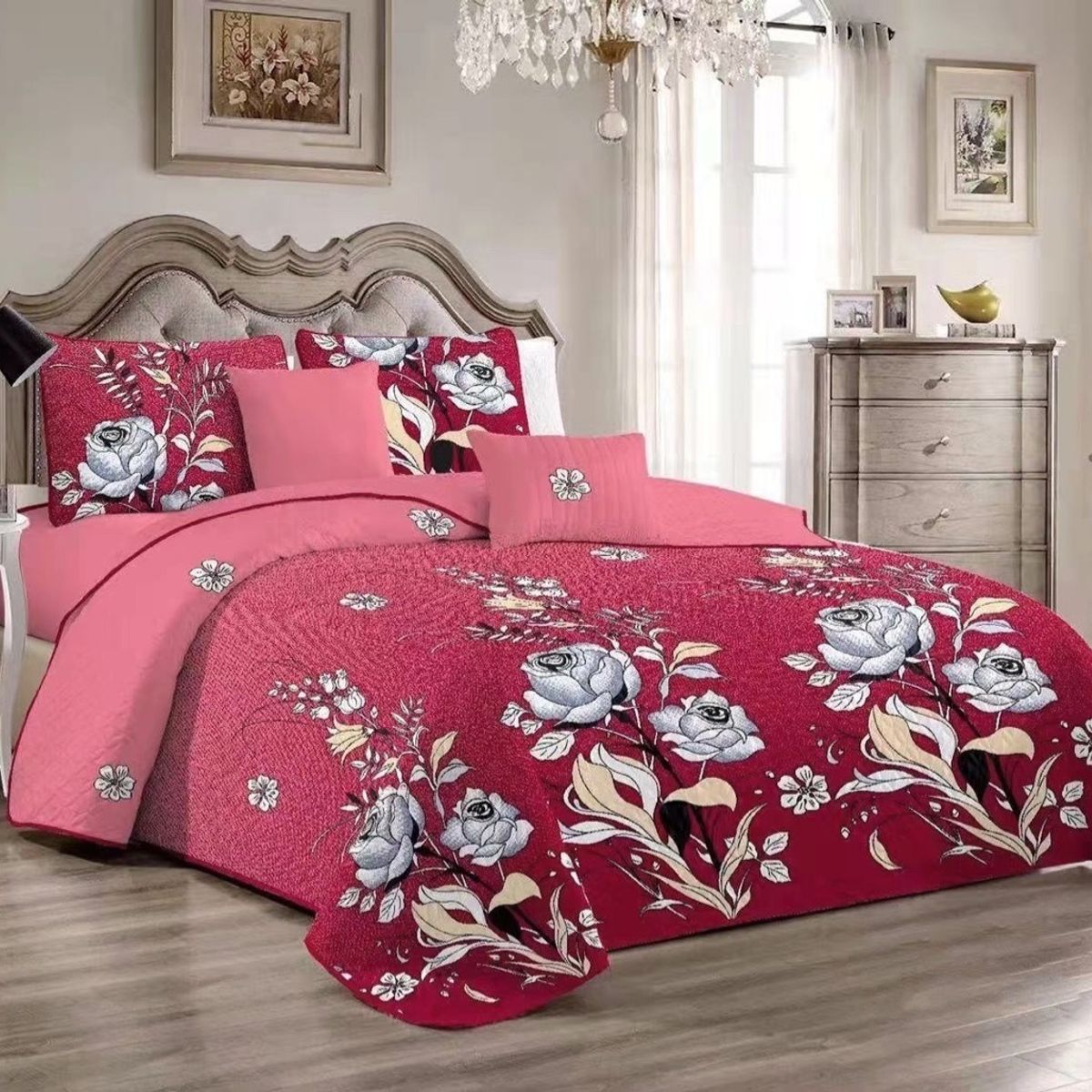 BJ HOGAR - Cubrecama Quilt 1.5 Plazas con 1 Funda 863