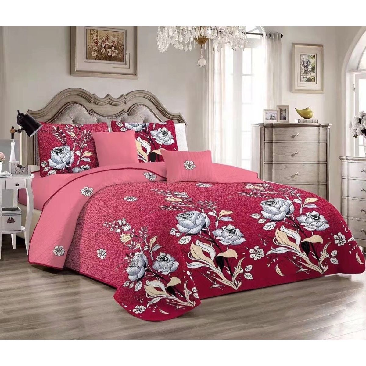 BJ HOGAR - Cubrecama Quilt 1.5 Plazas con 1 Funda 863