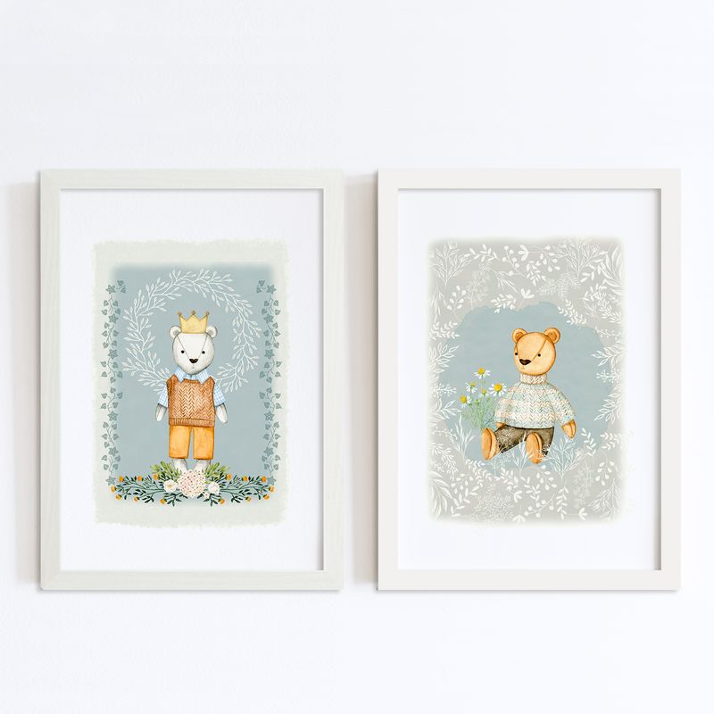 DECORACION PAJARITO - Cuadros decorativos infantiles celestes