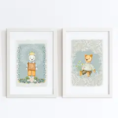 DECORACION PAJARITO - Cuadros decorativos infantiles celestes