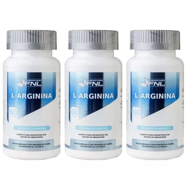 FNL - L- Arginina Fnl 3 Frascos 180 Capsulas