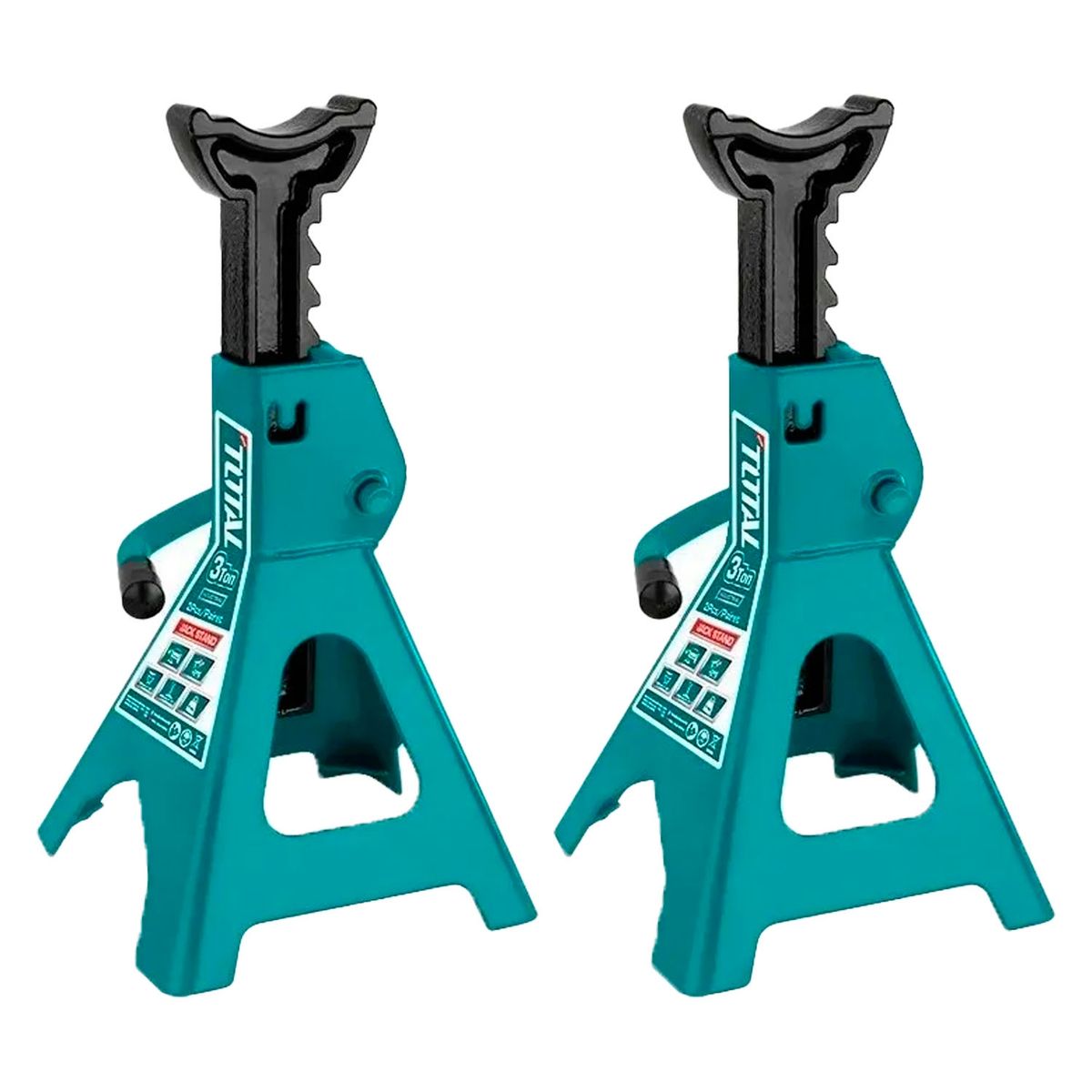 TOTAL TOOLS - Banquillo Caballete Soporte 3 Toneladas 2 Pcs