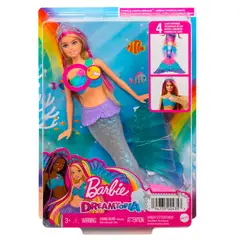 BARBIE - Muñeca Sirena Cola Luces Brillantes