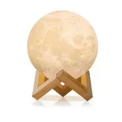 GENERICO - Lampara Luna Llena Led 3D Touch Cambio de Color