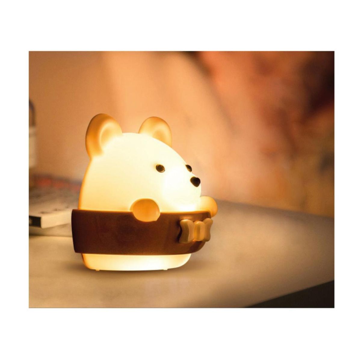 DOMA - Lampara Noctura Infantil Oso Led Con Control Remoto