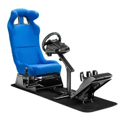RACINGGAMES - Simulador Gamer Azul Volante Thrustmaster Fanatec Logitech