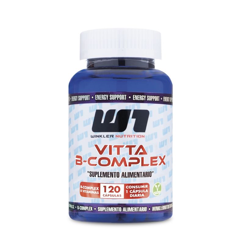 WINKLER NUTRITION - Complejo B Vitaminas B1-B2-B3-B5-B6-B7(biotina)-B9-B12 120 cápsulas