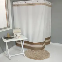 GIOS - Cortina De Baño Muselina Beige