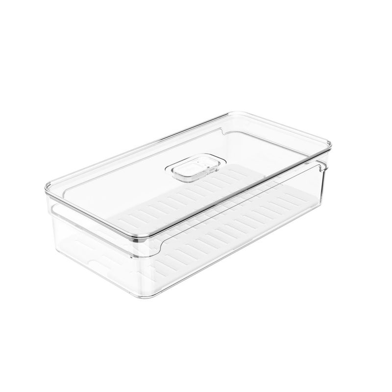 OU - Organizador de Refrigerador Clear Fresh Con Tapa 30 x 15 x 7 cm OU