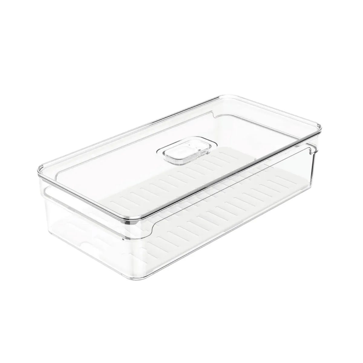 OU - Organizador de Refrigerador Clear Fresh Con Tapa 30 x 15 x 7 cm OU