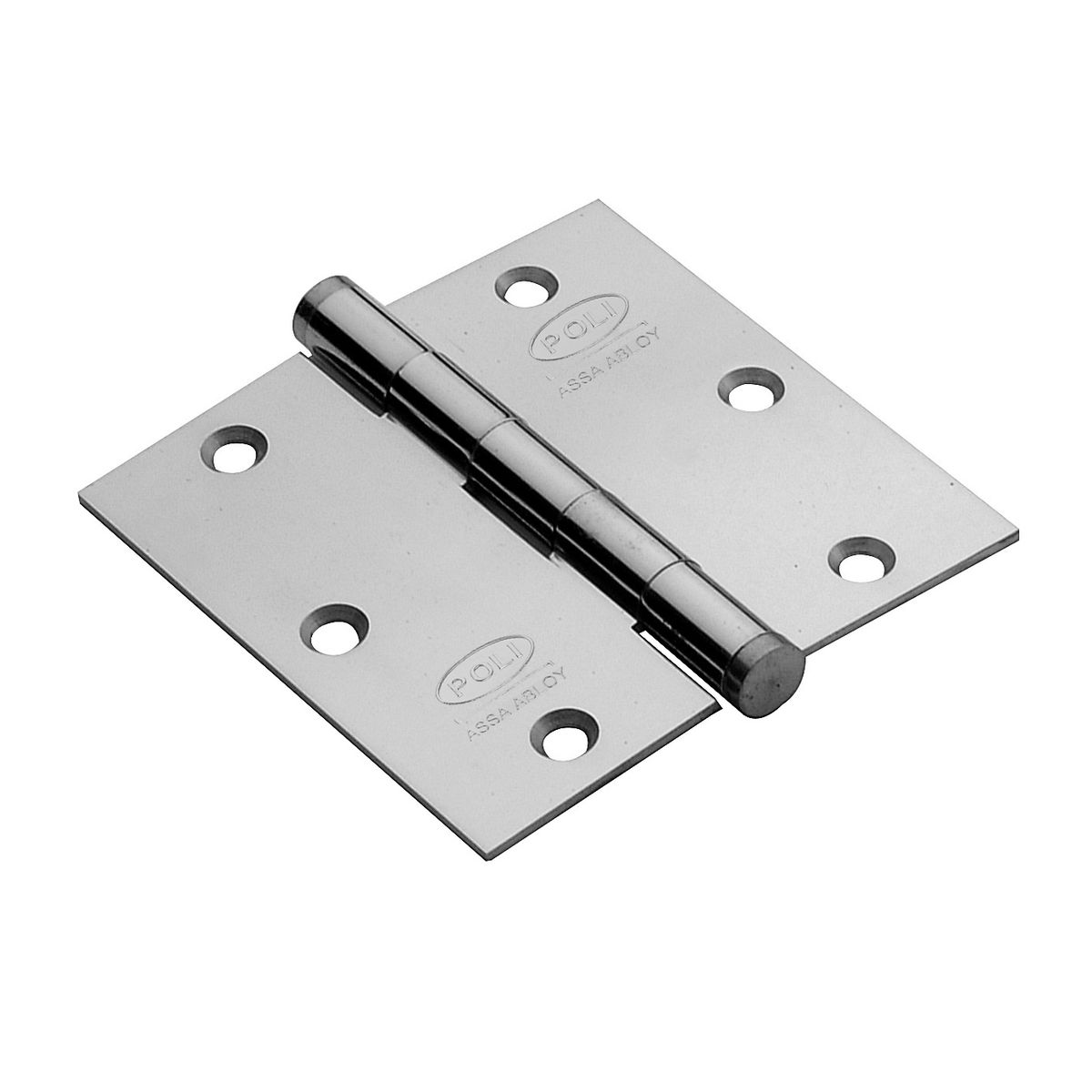 POLI - Pack 3 Bisagras De Acero Poli 3,5x3,5 Pulgadas Níquel Satín