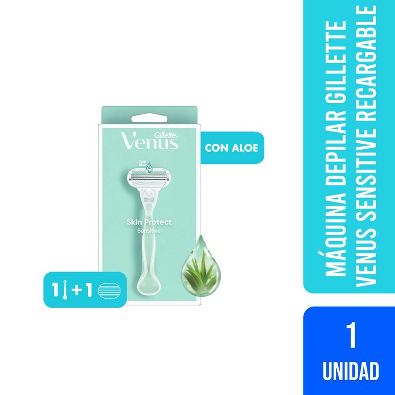 GILLETTE - Maquina de Depilar Venus Sensitive Recargable Gillette
