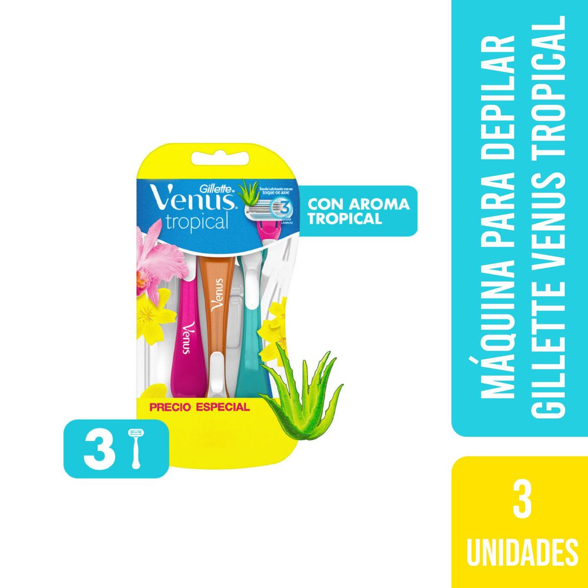 VENUS - Maquina para depilar Venus Tropical 3 un Gillette