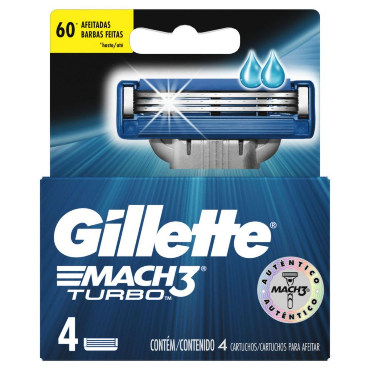 GILLETTE - Repuestos Para Afeitar Gillette  Mach3 Turbo 4 Un