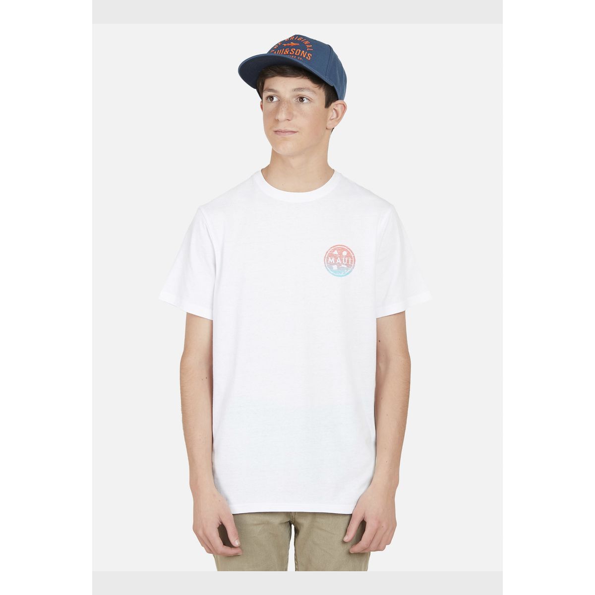 MAUI AND SONS - Polera DESTROYED COOKIE Juvenil Blanco Maui and Sons