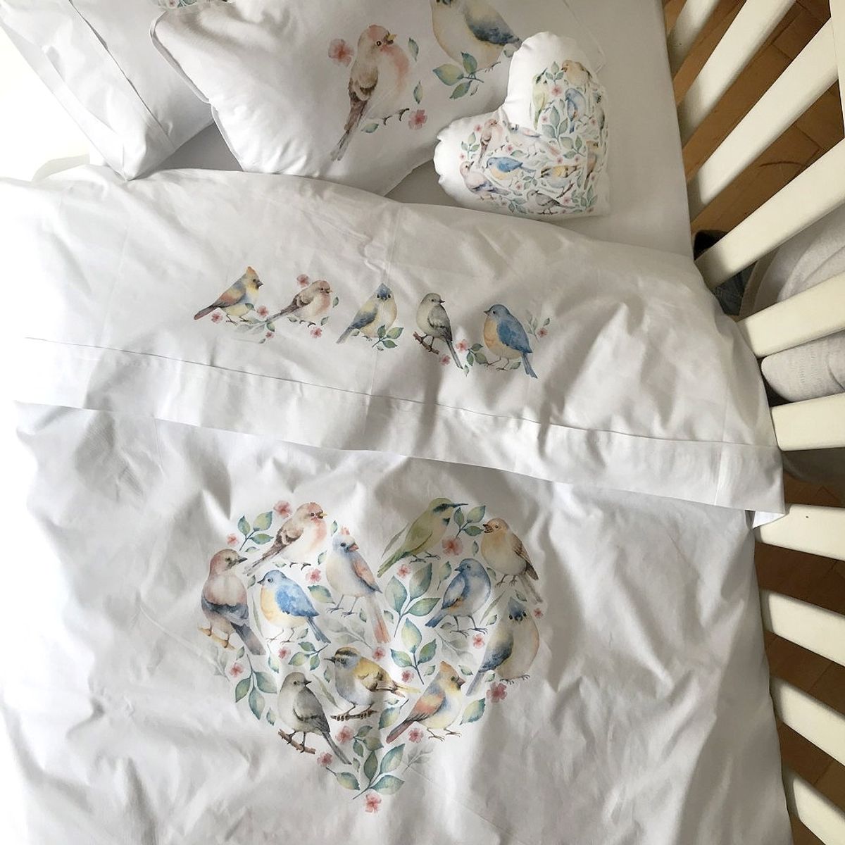 TUYO PRINT - Cubreplumón Cuna Pajaritos