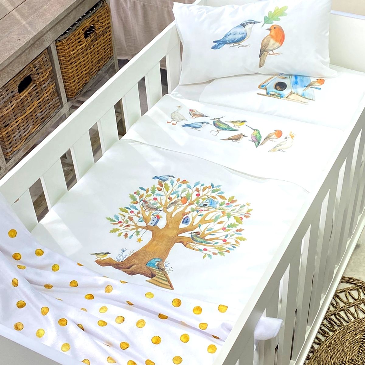 TUYO PRINT - Cubreplumón Cuna La Pajarera