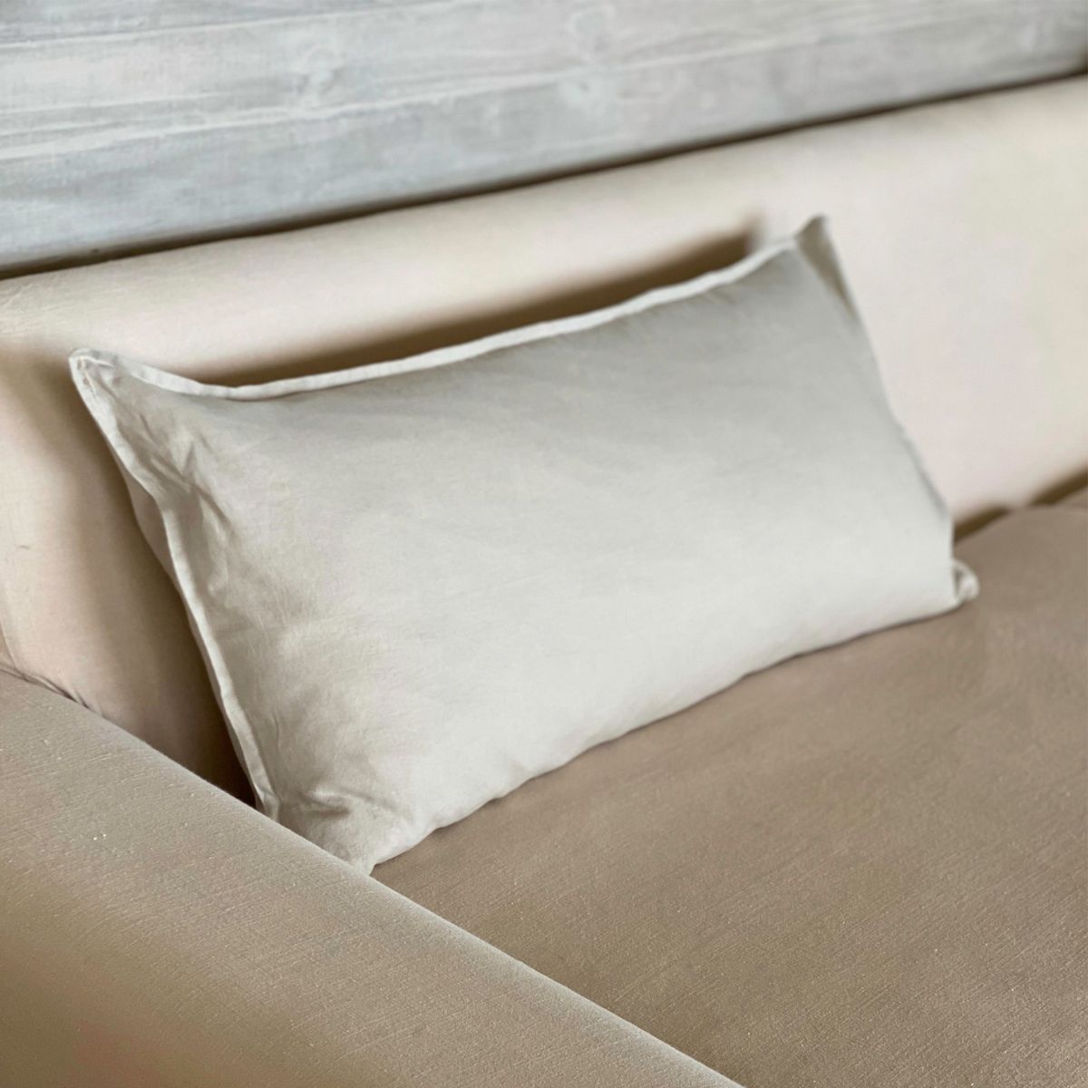 NATURALINO - Cojín Naturalino Lino 45x100 Mayo Beige Claro