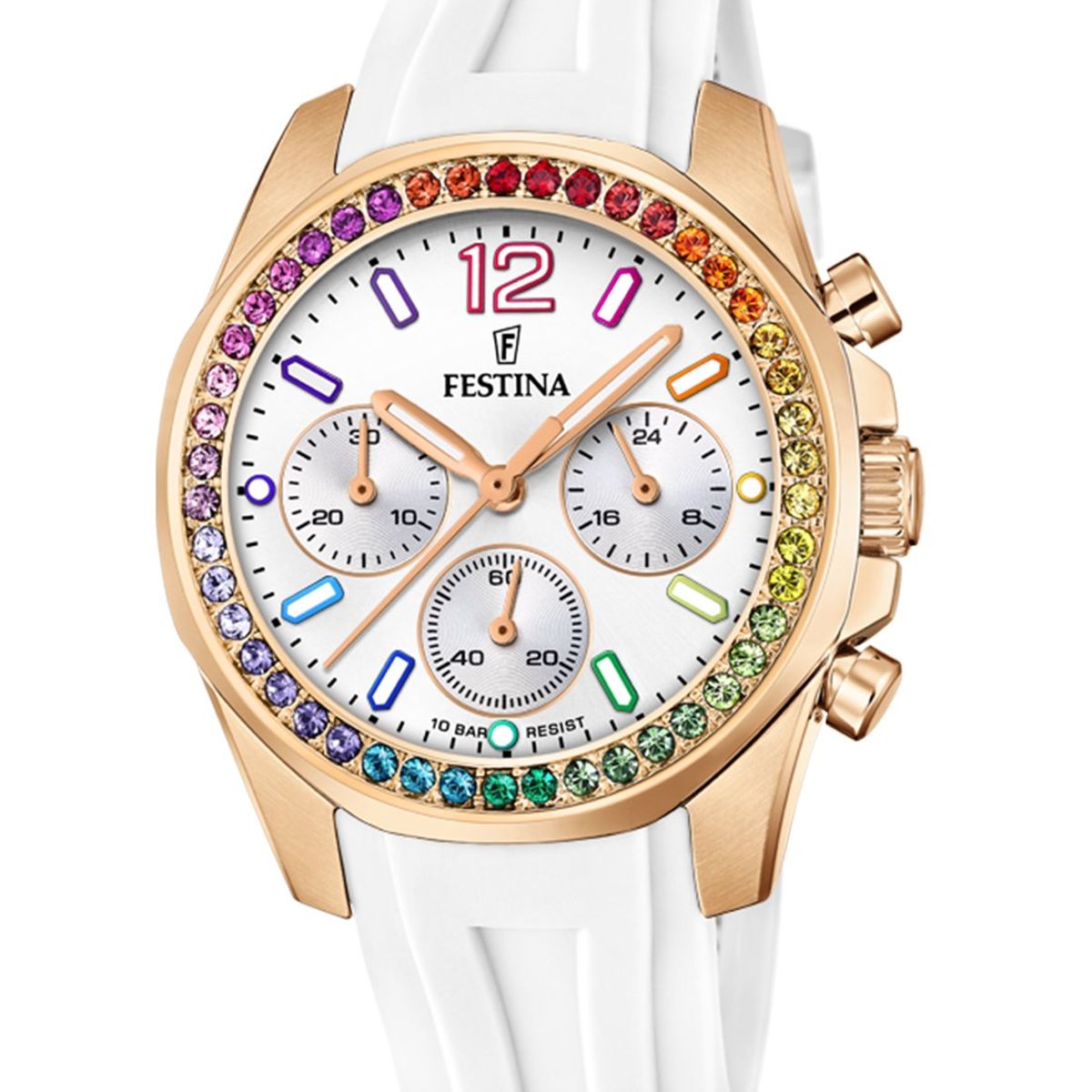FESTINA - Reloj F20611/2 Festina Blanco Mujer Boyfriend Collection