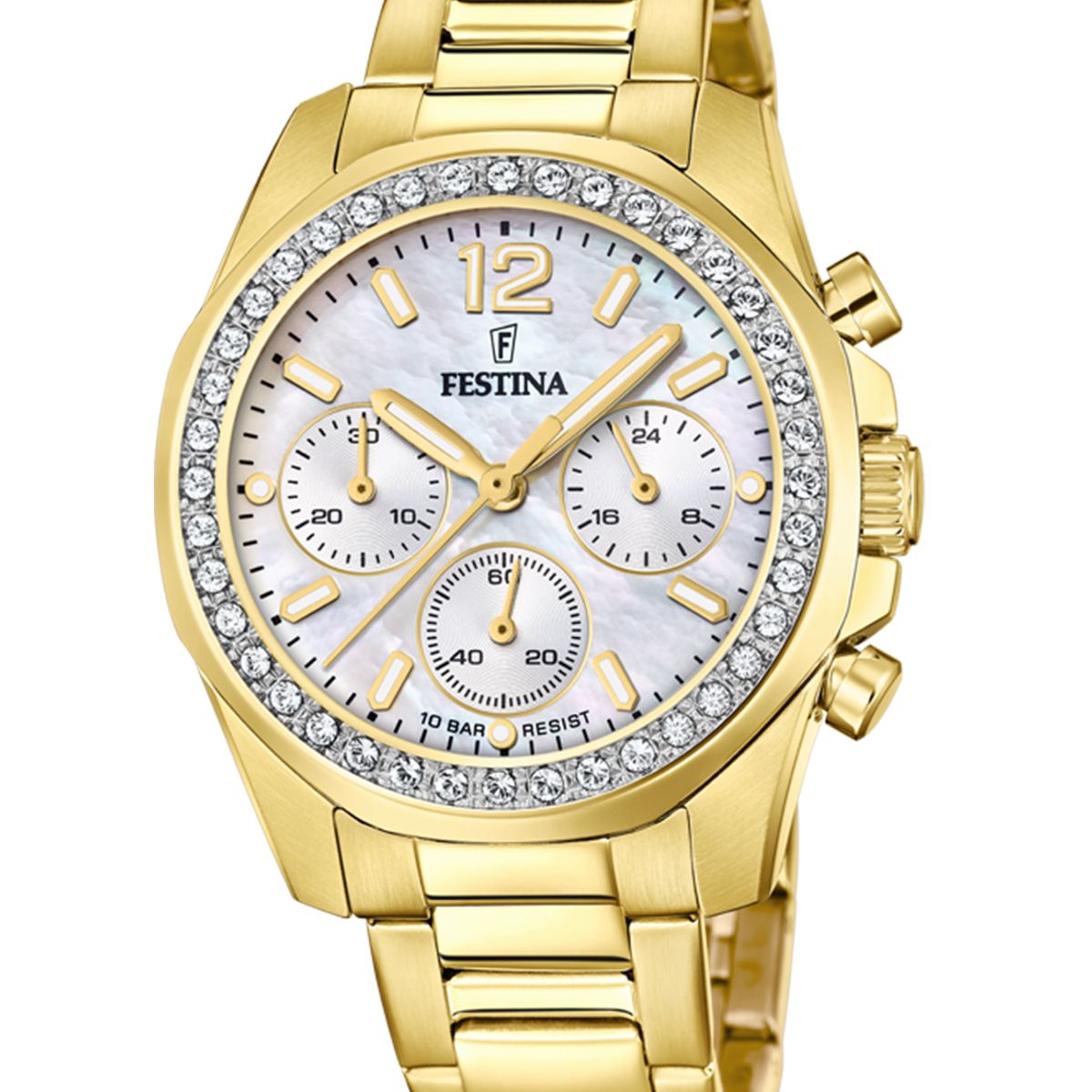 FESTINA - Reloj F20609/1 Festina Blanco Nácar Mujer Boyfriend Collection
