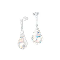 Aros Roma Plata 925 creado con cristales de Swarovski® Aurora Boreal