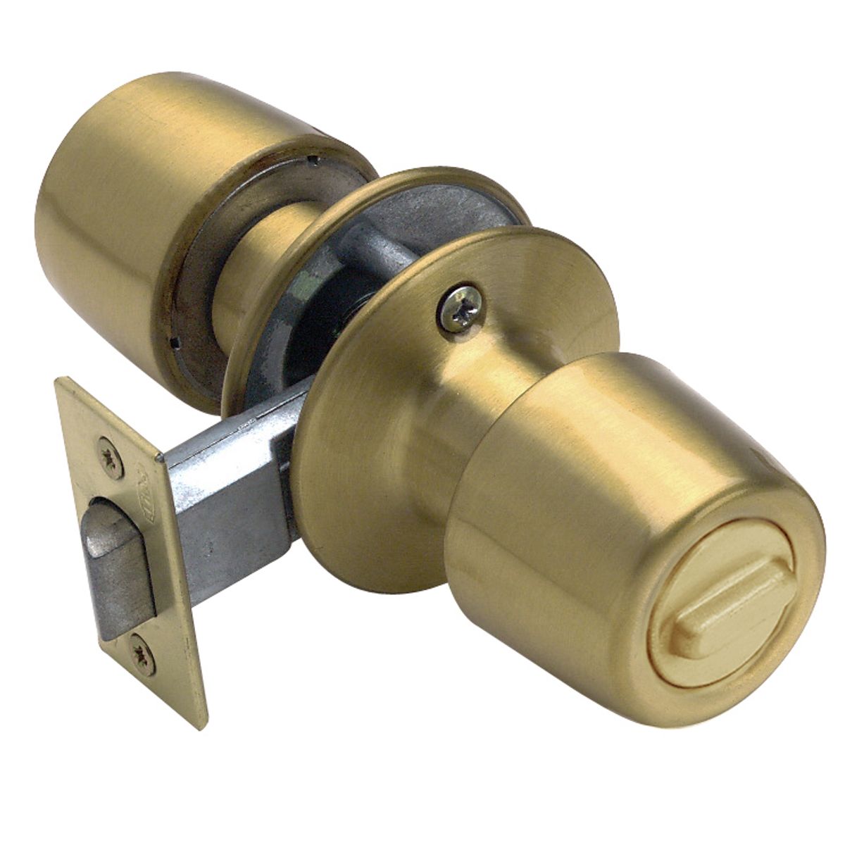 POLI - Cerradura Tubular Pomo Urbano Baño/Dormitorio Bronce