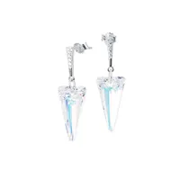 Aros Sevilla Plata 925 creado con cristales de Swarovski® Aurora Boreal